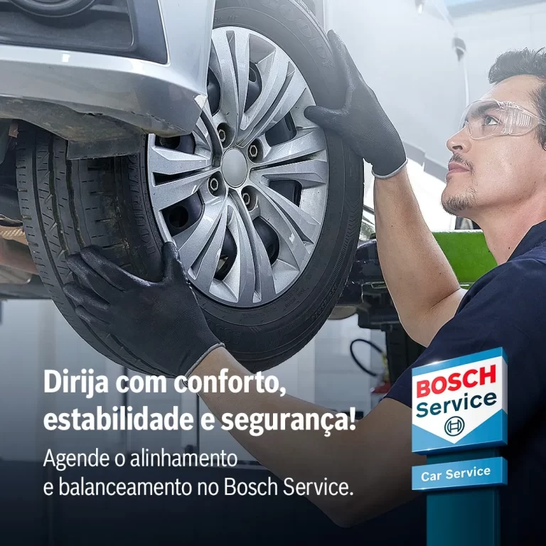 Alinhamento e balanceamento Bosch Car Service em Santo Amaro na Zona Sul SP